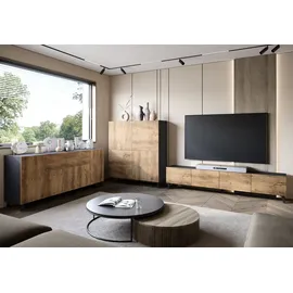 Home Affaire Highboard Phuket II 120 x 130 x 39 cm matera anthrazit / kastanie breslau