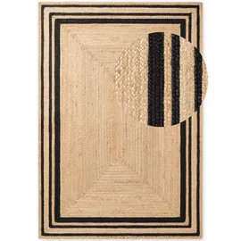 HANSE HOME Looma Juteteppich", natur, gold, schwarz, B:200cm H:7mm L:300cm, Jute Teppiche, Teppich, Handgewebt, Jute Naturteppich, Boho, Wohnzimmer, Schlafzimmer