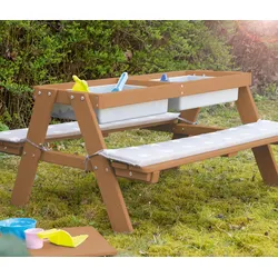 roba Kinder-Outdoor-Sitzgruppe »Picknick for 4« - 89x85,5x50cm - braun - Holz / Kunststoff