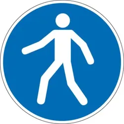Eichner Gebotsschild Fußgängerweg benutzen