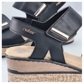 Rieker Keilsandaletten Damen Schwarz 40