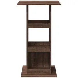 vidaXL Bartisch mit Ablagen 60 x 60 x 102 cm Braun Eiche