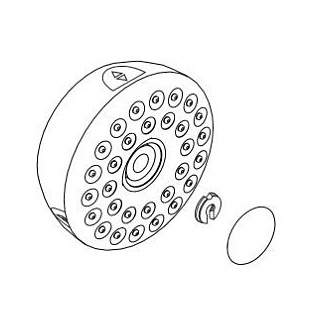 Hansgrohe Strahlkörper Bodyvette Seitenbrause 97472000 Stopp chrom mit Strahlscheibe hellgrau