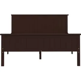 vidaXL Massivholzbett 120 x 200 cm Braun