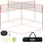 Vevor Volleyballnetz Höhenverstellbares Volleyballnetz Set, 4,3 x 2,2 m Tragbarer Beachvolleyball-Netz, Orange Volleyballnetz Faltbare Volleyballnetz mit Volleyball & Tragetasche, für Garten, Strand
