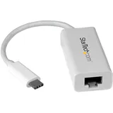 Startech StarTech.com USB-C auf Gigabit Ethernet Adapter - Weiß - Thunderbolt 3 kompatibel - Windows & Mac - RJ45 LAN Netzwerkkonverter US1GC30W Netzwerkkarte, 5000 Mbit/s