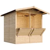 TIMBELA Marktbude 2,53 x 2,63 m Beige