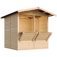 TIMBELA Marktbude 2,53 x 2,63 m Beige