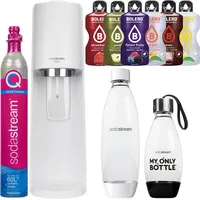 Sodastream Wassersprudler Terra Weiß mit 2 Flaschen Sirup Kartusche - Weiß