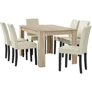 [en.casa] Forssa 7-tlg. natur/creme