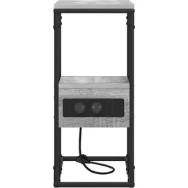 vidaXL Nachttisch Grau Sonoma 41,5 x 26 x 60,5 cm Holzwerkstoff