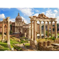 Fototapete PAPERMOON "Roman Forum Rome", bunt (mehrfarbig), B:4m L:2,6m, Vlies, Tapeten
