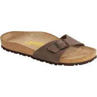 Birkenstock Damen Classic Madrid Birko-Flor Pantoletten,Braun (NUBUK MOCCA), 45 EU - 45 EU