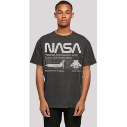 T-Shirt F4NT4STIC "Classic Space Shuttle", Herren, Gr. 4XL, schwarz, Obermaterial: 100% Baumwolle, casual, oversize, Rundhals, Kurzarm ohne Bündchen, Shirts, Print