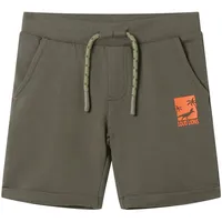 VidaXL Kindershorts mit Kordelzug Dunkles Khaki 140