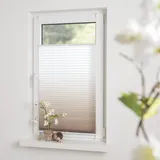 GARESA Plissee GARESA "Farbverlauf" Gr. 4, braun (caffe, latte, weiß, weiß), B:40cm H:130cm, Obermaterial: 100% Polyester, Plissees, einfache Montage, blickdicht, dekorativ