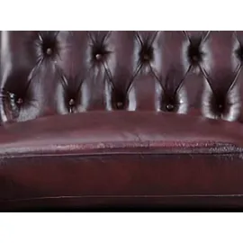 vente-unique Chesterfield Ecksofa BRENTON 100% Büffelleder - - Linke Ecke Links - Rotbraun -