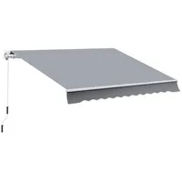 Outsunny Gelenkarmmarkise 395 x 245 x 350 cm grau