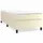 vidaXL Boxspringbett mit Matratze Creme 100x200 cm Kunstleder