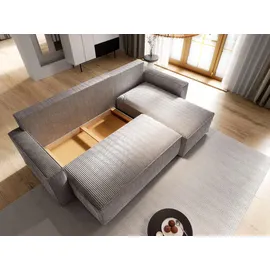 masseno Ecksofa Potaro Polyester 3-Sitzer Grau