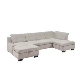 Lounge Collection Wohnlandschaft Chenille 3-Sitzer Grau