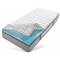 Topper RIBECO "Aaron", weiß, B:80cm H:8cm L:200cm, Gelschaum, Topper