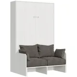 Itamoby Bett 140 Kentaro vertikales Klappsofa Esche weiß Klappbett