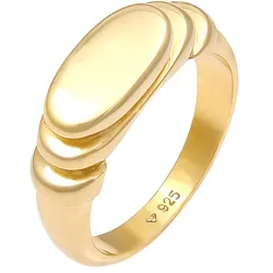 Elli Siegelring Poliert Oval Abgestuft 925 Silber 52 Damen 