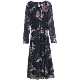 Tom Tailor Midi-Meshkleid Blau Big Flower 36