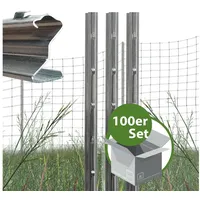 Baumarktplus Z-Profil Zaunpfosten 150 cm feuerverzinkt 100x Zaunpfähle 1,5