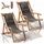 Juskys Sonnenliege Tavira 110 x 60 x 110 cm dunkelgrau 2 St.