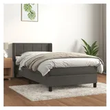 vidaXL Boxspringbett 100 x 200 cm Dunkelgrau
