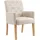 vidaXL Esszimmersessel mit Armlehnen 2 Stk. Beige Stoff