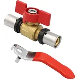 Pipetec Press-kugelhahn Absperrhahn 16x2 mm Th Kontur Verbundrohr