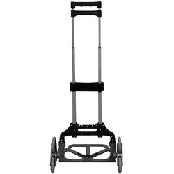 PROREGAL Klappbare Treppensackkarre ELEPHANT HxBxT 110x45x48cm Traglast 70kg Aluminiumrahmen, ergonomische Griffe, TRR Fachgummiräder Silber