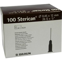 B. Braun Insulinkanüle Sterican 26G x 1/2" / Ø 0,45 x 12 mm 100 St. braun