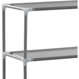 vidaXL Toilettenregal 3 Ablagen Silbern 53x28x169 cm