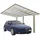 Ximax Alu Einzelcarport Linea Typ 110 Edelstahl-Look 273 x 556cm Sonderfertigung
