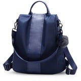 NICOLE & DORIS Rucksack Damen Anti Diebstahl Rucksackhandtaschen Große Kapazität Rucksack Schultertasche PU Leder wasserdichte Rucksäcke Schultasche Reiserucksack - L