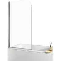 EMKE Emke, Duschkabine + Duschwand, Duschwand für Badewanne 80x140cm, 6mm NANO Beschichtung Glas(Einfach-reinigung) Duschtrennwand (140 cm, 80 cm, 140 cm)