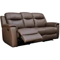 vente-unique Relaxsofa Leder 3-Sitzer - Braun - evasion