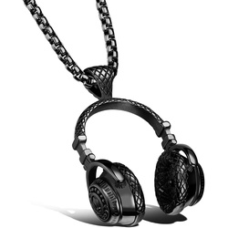 Firetti Kette mit Anhänger »Schmuck Geschenk, Kopfhörer, strukturiert« Firetti schwarz
