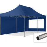 TOOLPORT Faltpavillon 3 x 6 m inkl. 2 Seitenteile Dunkelblau