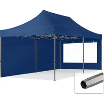 TOOLPORT Faltpavillon 3 x 6 m inkl. 2 Seitenteile Dunkelblau