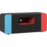 Home Affaire Level Up Gaming-Lowboard 115 x 49 x 42 cm Schwarz/Rot/Blau Holzwerkstoff