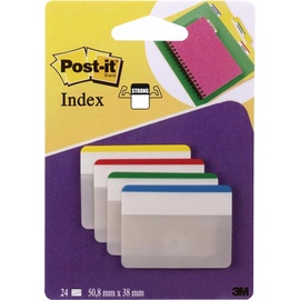 Post-it Tabs, 2 inch Solid, Assorted Colors, 6/Color, 4 Colors, 24/Pk Selbstklebendes Etikett