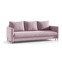 Bettso Schlafsofa, Rosa, Textil, Rechteckig, 216x95x100 cm, Wohnzimmer, Sofas & Couches, Schlafsofas