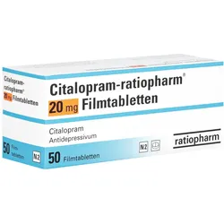 CITALOPRAM-ratiopharm 20 mg Filmtabletten 50 St