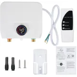 Gojoy MINRS Elektronischer Durchlauferhitzer, 6500W Durchlauferhitzer 220V Sofortiger Elektrischer Warmwasserbereiter mit Handbrause LED-Digital-Temperaturanzeige Einstellbare Temperatur, 30-55°C