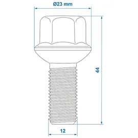 Preiswert & Gut Radschraube M12x1,5 konisch Kugel 20 Stück